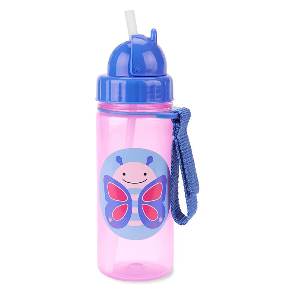 SkipHop - Zoo Straw Bottle 390ml - Butterfly
