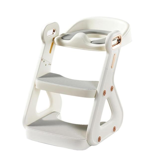 Mini Panda - Little Tots Potty Training Seat w/ Ladder - White