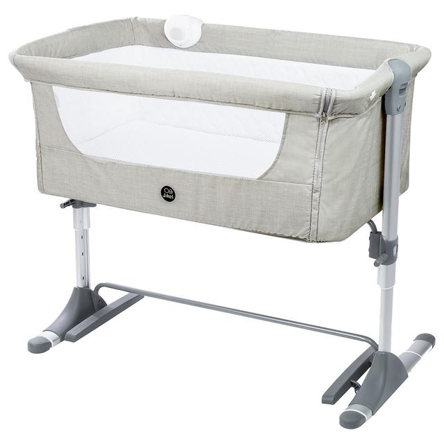 Jikel - Nova Bedside Crib - Grey