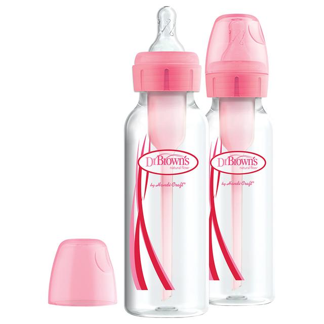Dr. Brown's - Narrow-Neck Options+ Pink Baby Bottle - Pack of 2 - 250ml