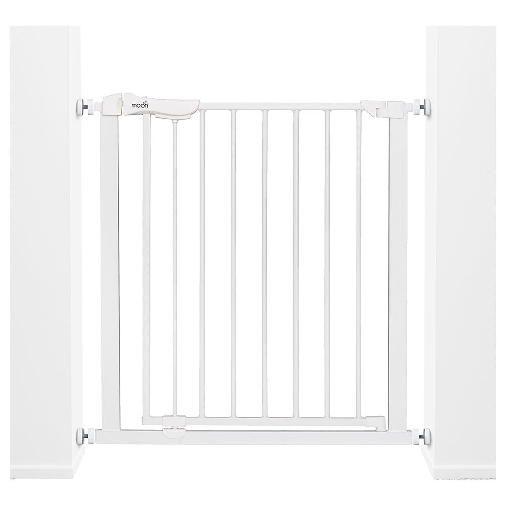 Moon - Safety Metal Gate 74.5-86 cm - White