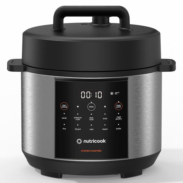 Nutricook - 9-In-1 Electric Pressure Cooker - Silver/Black - 4 L