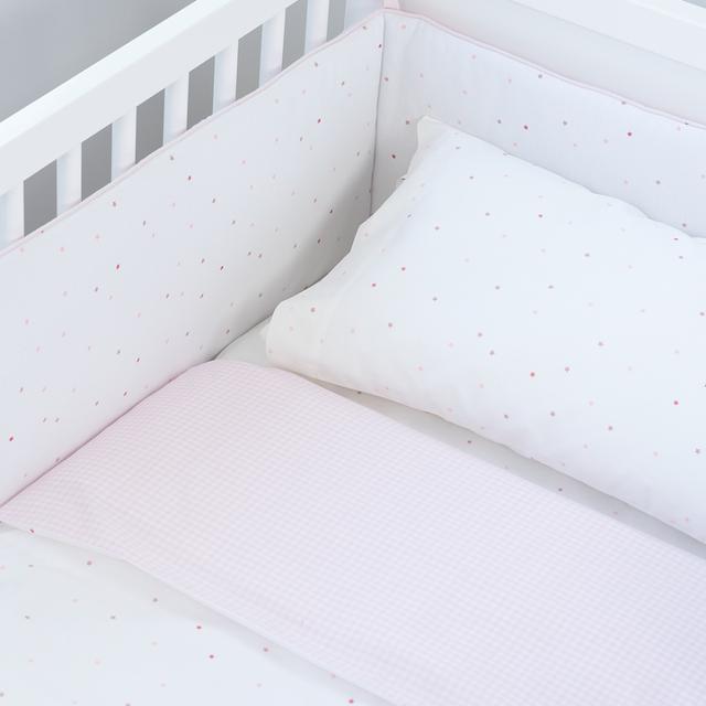 Bumble & Bird - Reversible Duvet Cover & Pillowcase For Cot - Pink