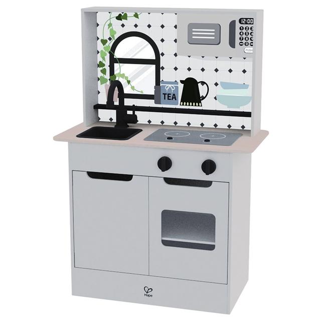 Hape - Light & Sound Kitchen Playset w/ Accessories - Grey