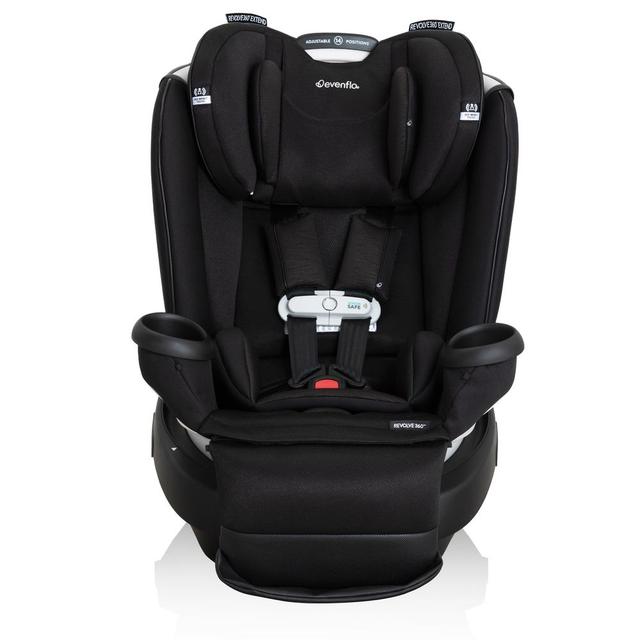 Evenflo - All-In-one Gold Revolve360 Extend Rotational Car Seat With Sensorsafe - Onyx Black