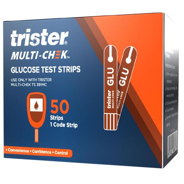Trister - Multi Check Glucose Test Strip 50's